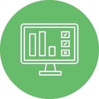 Online Report Glyph Circle Icon vector