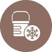 Frozen Bait Glyph Circle Icon vector