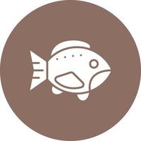 Trout Glyph Circle Icon vector