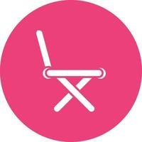 Fishing Chair Glyph Circle Icon vector