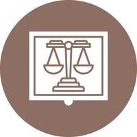 Law Glyph Circle Icon vector