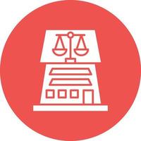 icono de círculo de glifo del departamento de justicia vector