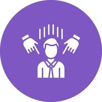 Guilty Glyph Circle Icon vector