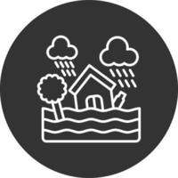 diseño de icono creativo de inundación vector