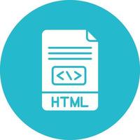 icono de círculo de glifo html vector