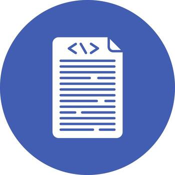 Source Code Glyph Circle Icon vector