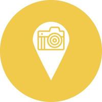 Sightseeing Glyph Circle Icon vector