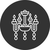 Chandelier Creative Icon Design vector