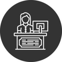 Receptionist Creative Icon Design vector