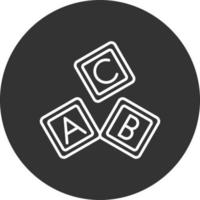 diseño de icono creativo de bloque abc vector