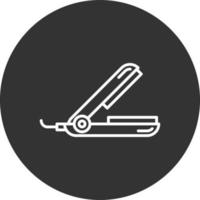 Hair Straightener Creative Icon Design vector