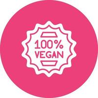 icono de círculo de glifo de todos los productos veganos vector