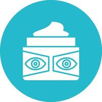 Eye Cream Glyph Circle Icon vector