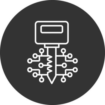 diseño de icono creativo clave digital vector