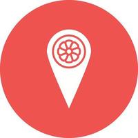 Spa Locator Glyph Circle Icon vector