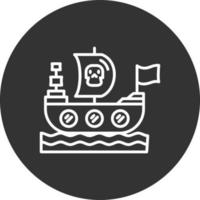 Pirates Ship Creative Icon Design vector