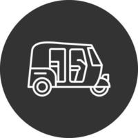 diseño de icono creativo de rickshaw vector