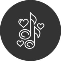 diseño de icono creativo de canción de amor vector