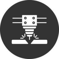 Laser Cutting Machine Creative Icon Design vector