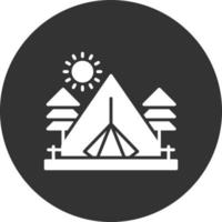 diseño de icono creativo de camping vector