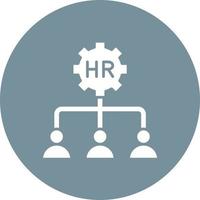 Human Resources Glyph Circle Icon vector