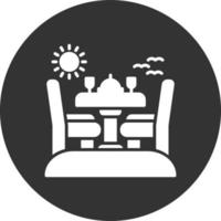 diseño de icono creativo de mesa de comedor vector