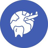 Dental Tourism Glyph Circle Icon vector