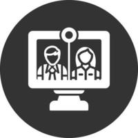 Online Interview Creative Icon Design vector
