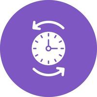 Time Tracking Glyph Circle Icon vector