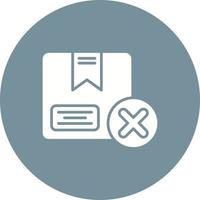 Delivery Cancelled Glyph Circle Icon vector
