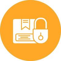 Package Security Glyph Circle Icon vector