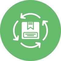 Easy Return Glyph Circle Icon vector