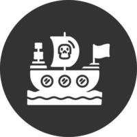 Pirates Ship Creative Icon Design vector