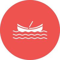 Canoeing Glyph Circle Icon vector