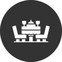 Dinner Table Creative Icon Design vector