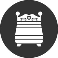 Double Bed Creative Icon Design vector