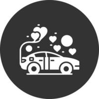 diseño de icono creativo de coche de boda vector