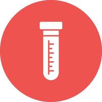 Test Tube Glyph Circle Icon vector