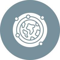 Orbit Glyph Circle Icon vector