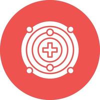 Proton Glyph Circle Icon vector