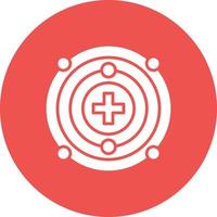 Proton Glyph Circle Icon vector