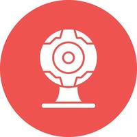Webcam Glyph Circle Icon vector