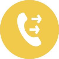 Call Forwarding Glyph Circle Icon vector