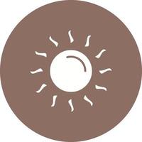 Sun Glyph Circle Icon vector