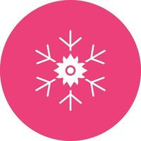 Snowflake Glyph Circle Icon vector