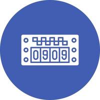 Taxi Meter Glyph Circle Icon vector