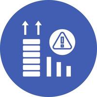 Risk Investment Glyph Circle Icon vector