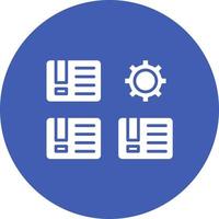 Inventory Management Glyph Circle Icon vector