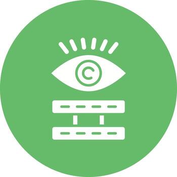 icono de círculo de glifo de visualización vector