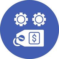 Cost Management Glyph Circle Icon vector